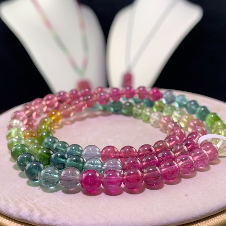 双色碧玺手链未镶嵌