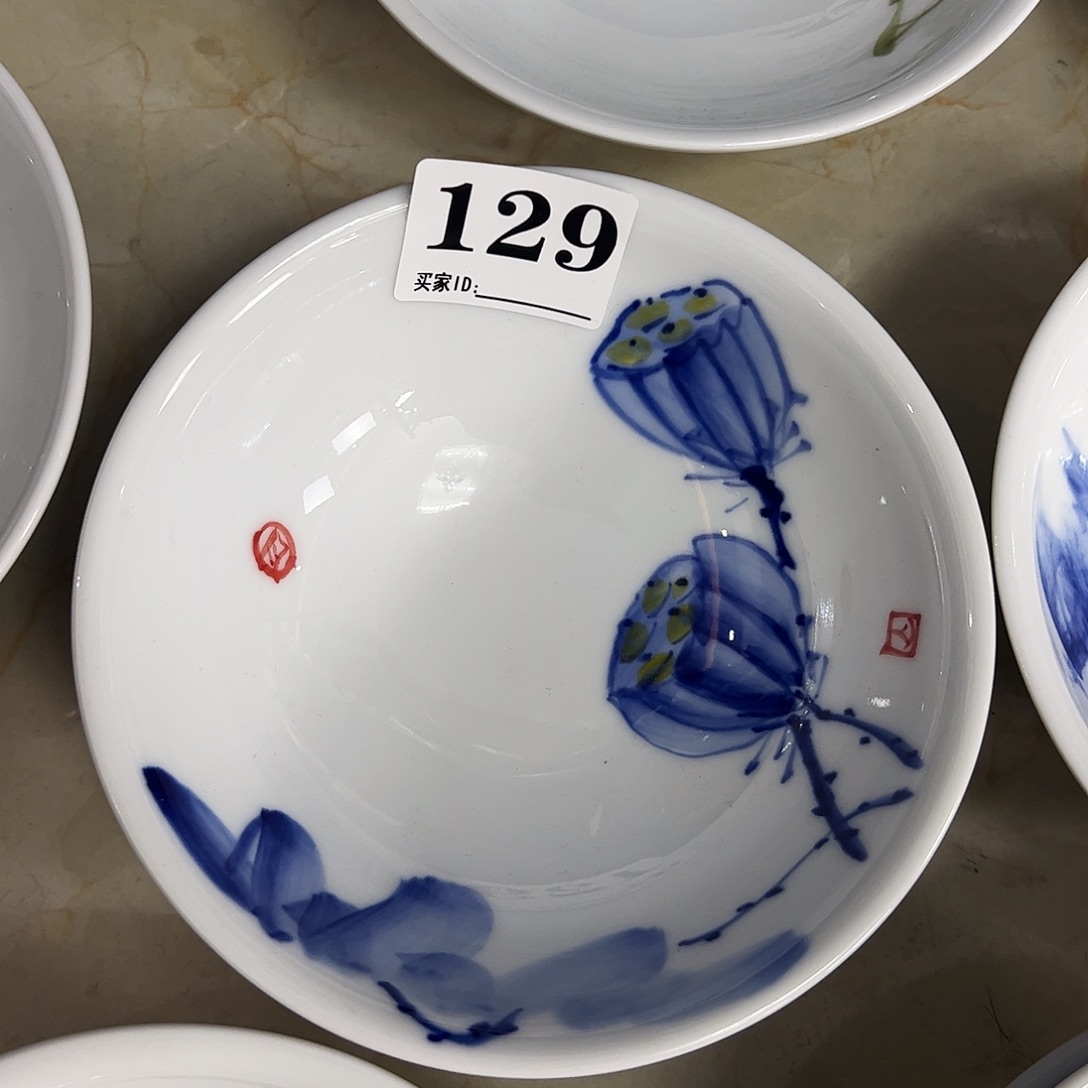 瓷片景德镇陶瓷手工手绘制作