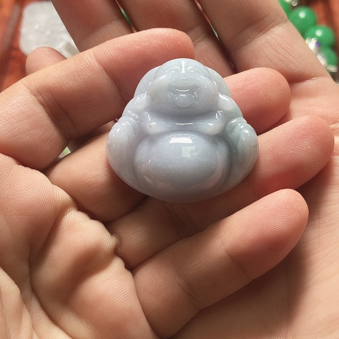 翡翠未镶嵌颈饰糯化翡翠佛公