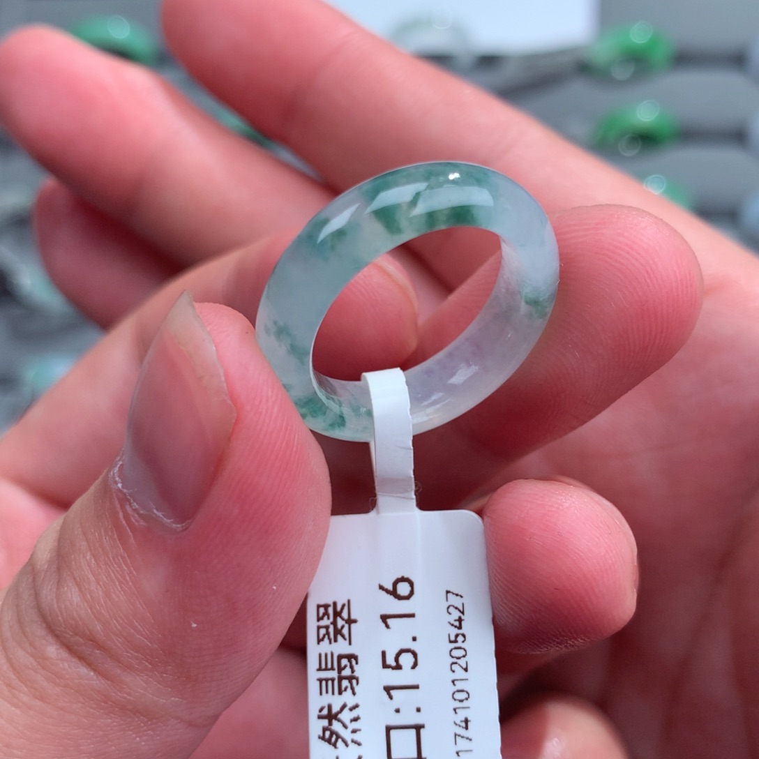 翡翠戒指未镶嵌杜*天然