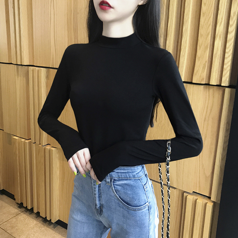 半高领打底衫女内搭2025秋冬新款长袖加厚洋气显瘦百搭修身TF2207