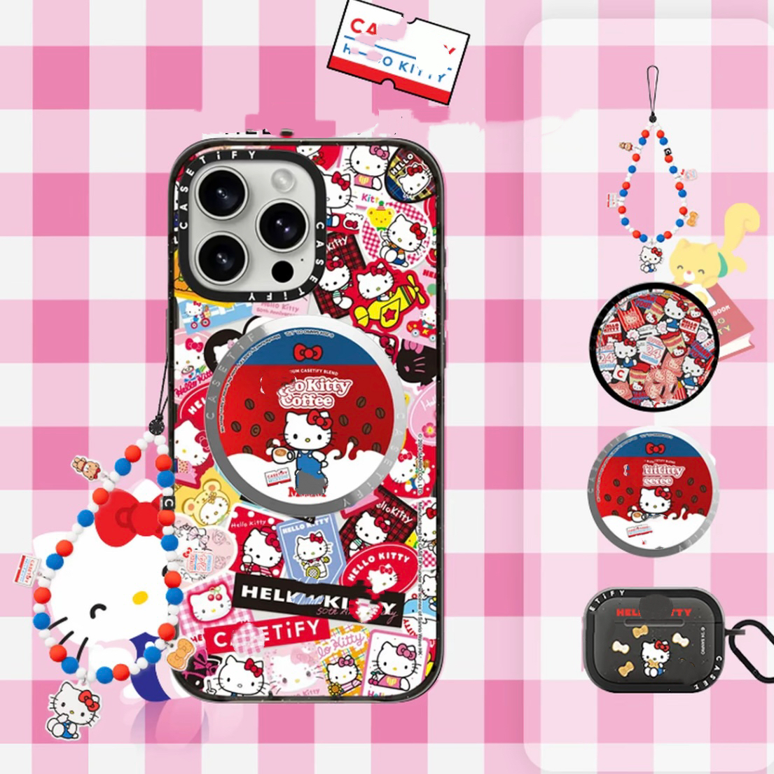 「Case kitty」市集/贴纸 可爱适用于iPhone 16pro磁吸手机壳