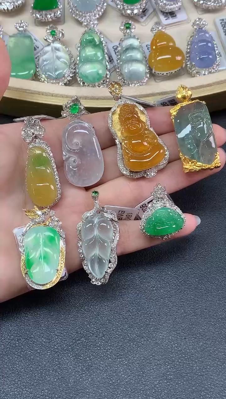 【彩虹盘】翡翠-18K金-多样性发一件-JS013|CXQ21