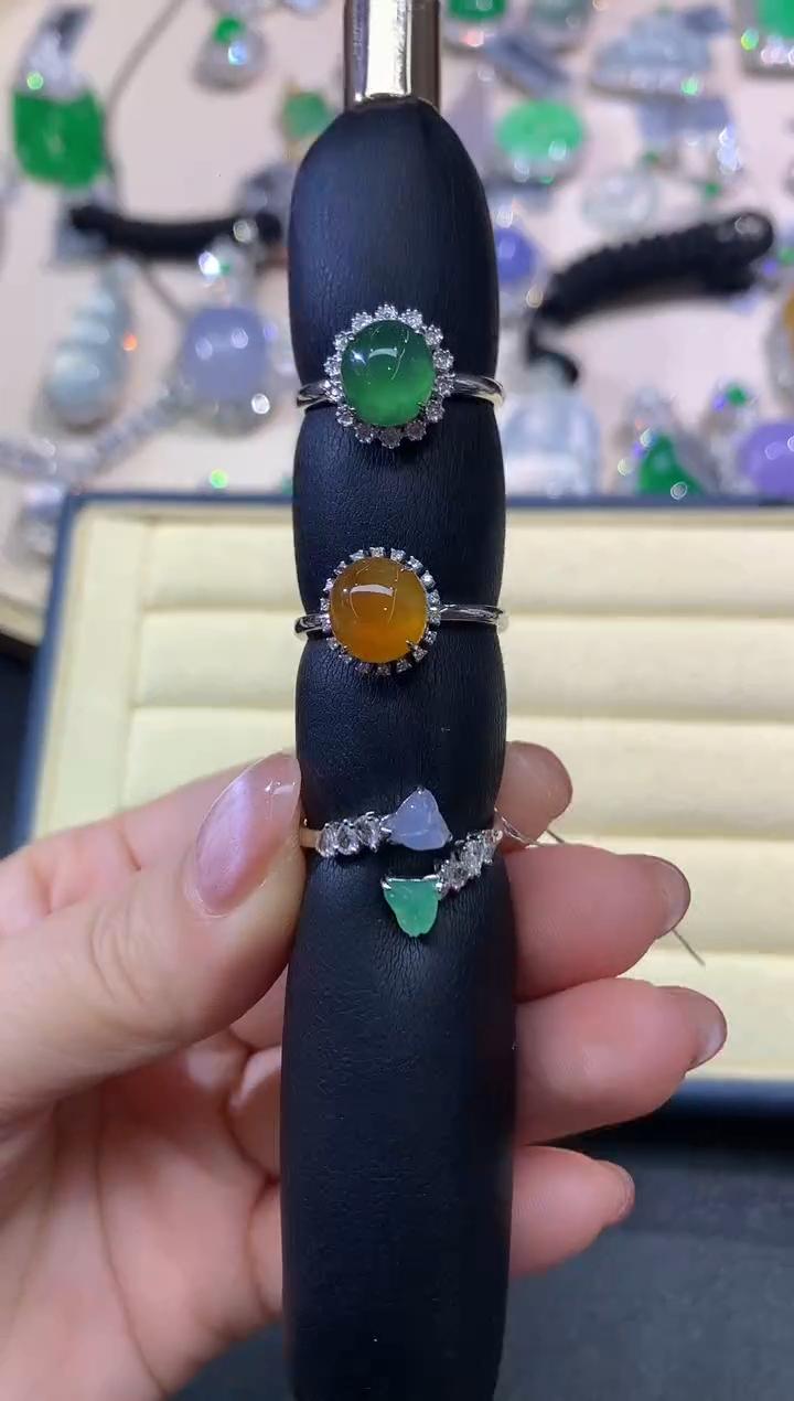 【可心严选 戒指棒】翡翠戒指-18K金镶嵌-多样性发一件-KX06|CXQ21