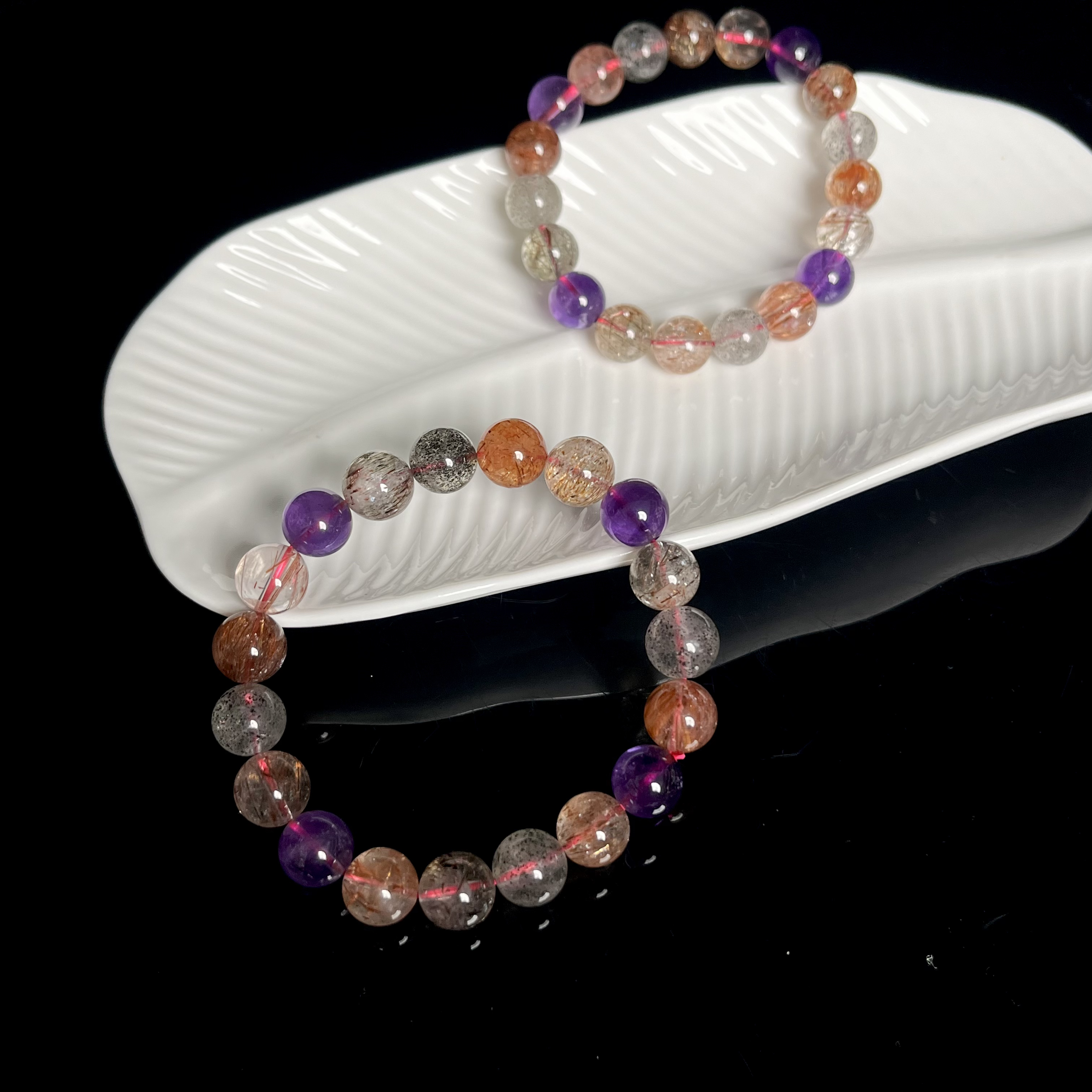 【大鱼甄选】透体满矿彩超手串10.5-11mm+M4005多样性发其一