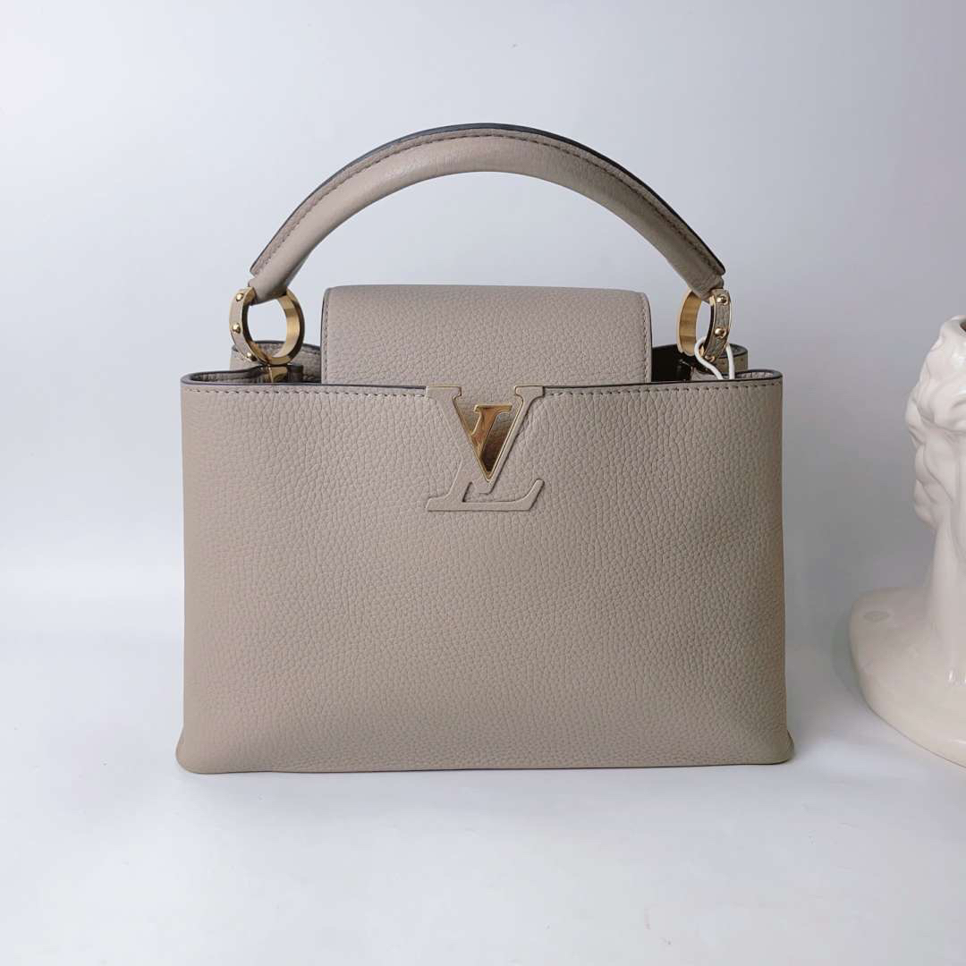 99新 LouisVuitton/路易威登 煜橦奢品capucines bb 大象灰无肩带