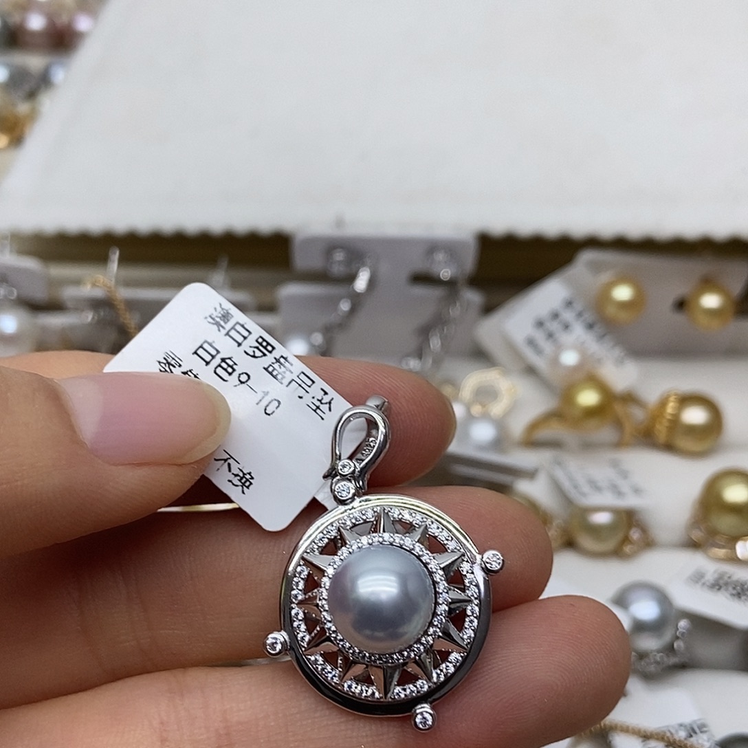 海水珍珠吊坠(不含链)银S925镶嵌AD0028