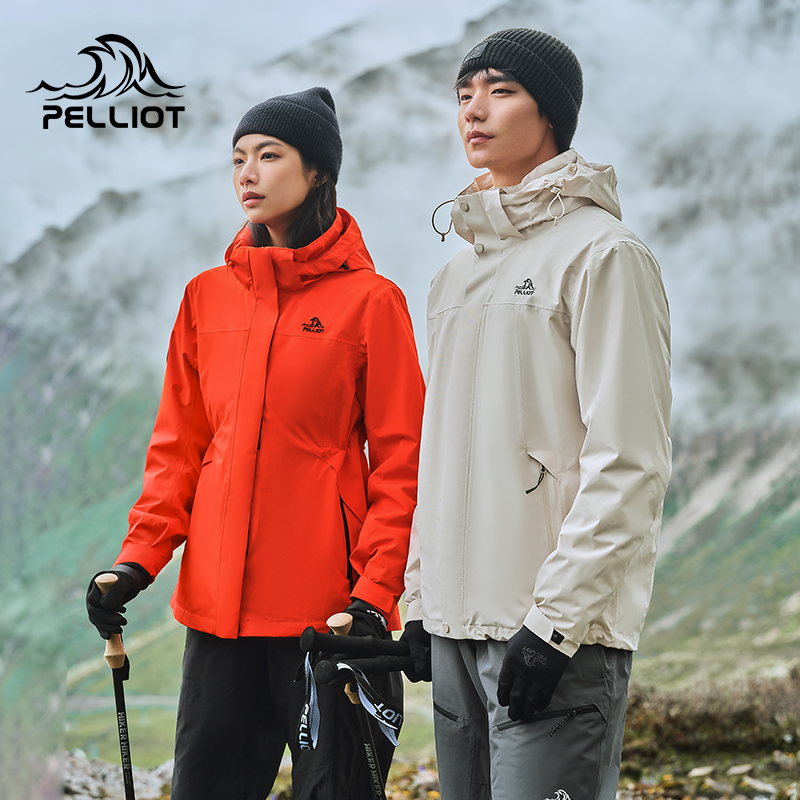 【山风】伯希和三合一冲锋衣女防风户外外套男暴雨级防水户外运动
