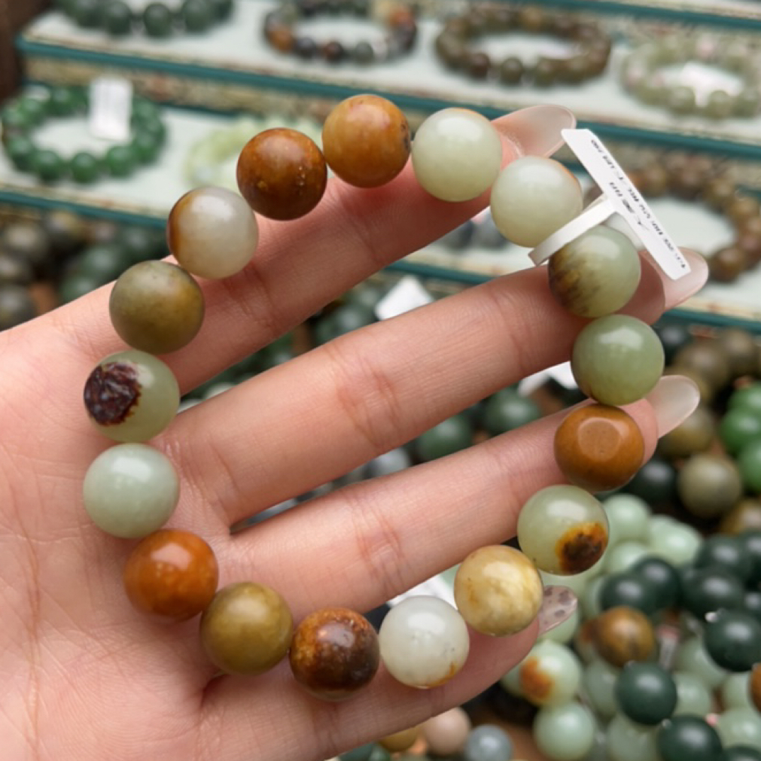 和田玉手串1209d拍一发一