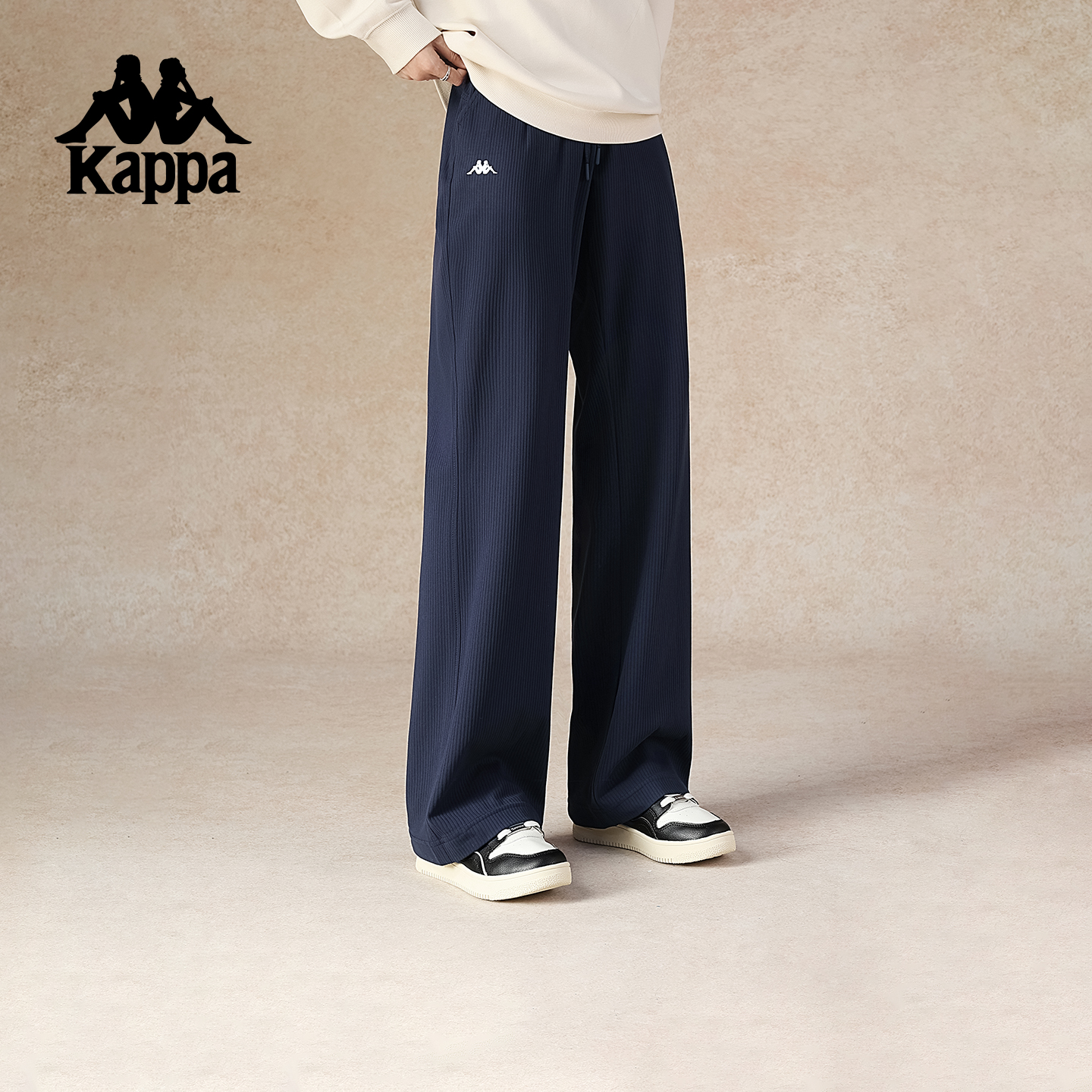 Kappa/卡帕简约夏季女针织运动裤休闲时尚春夏直筒下装