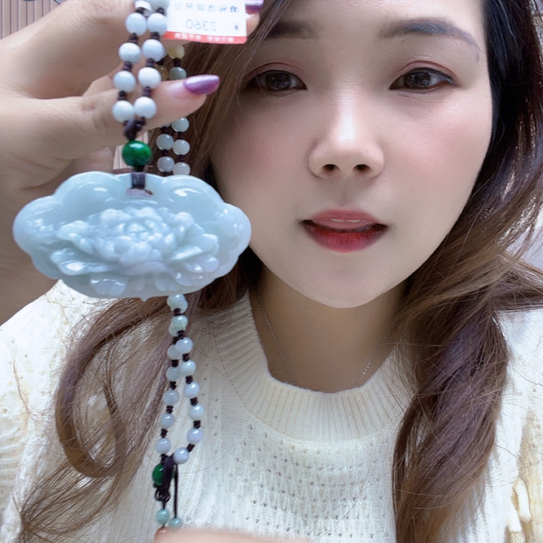 清***荷花岗石纯铜锡合金纯铜项链