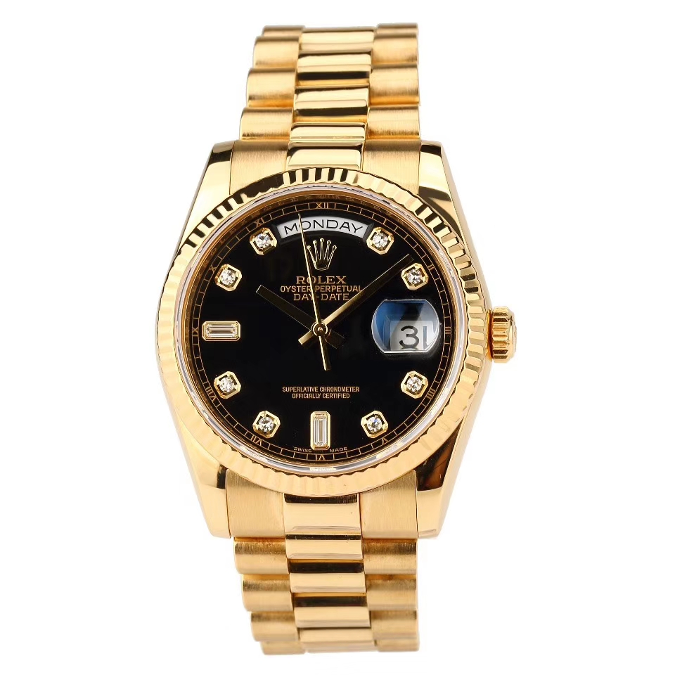 99新 Rolex/劳力士 单表/星期日历型118238/小黑冰糖