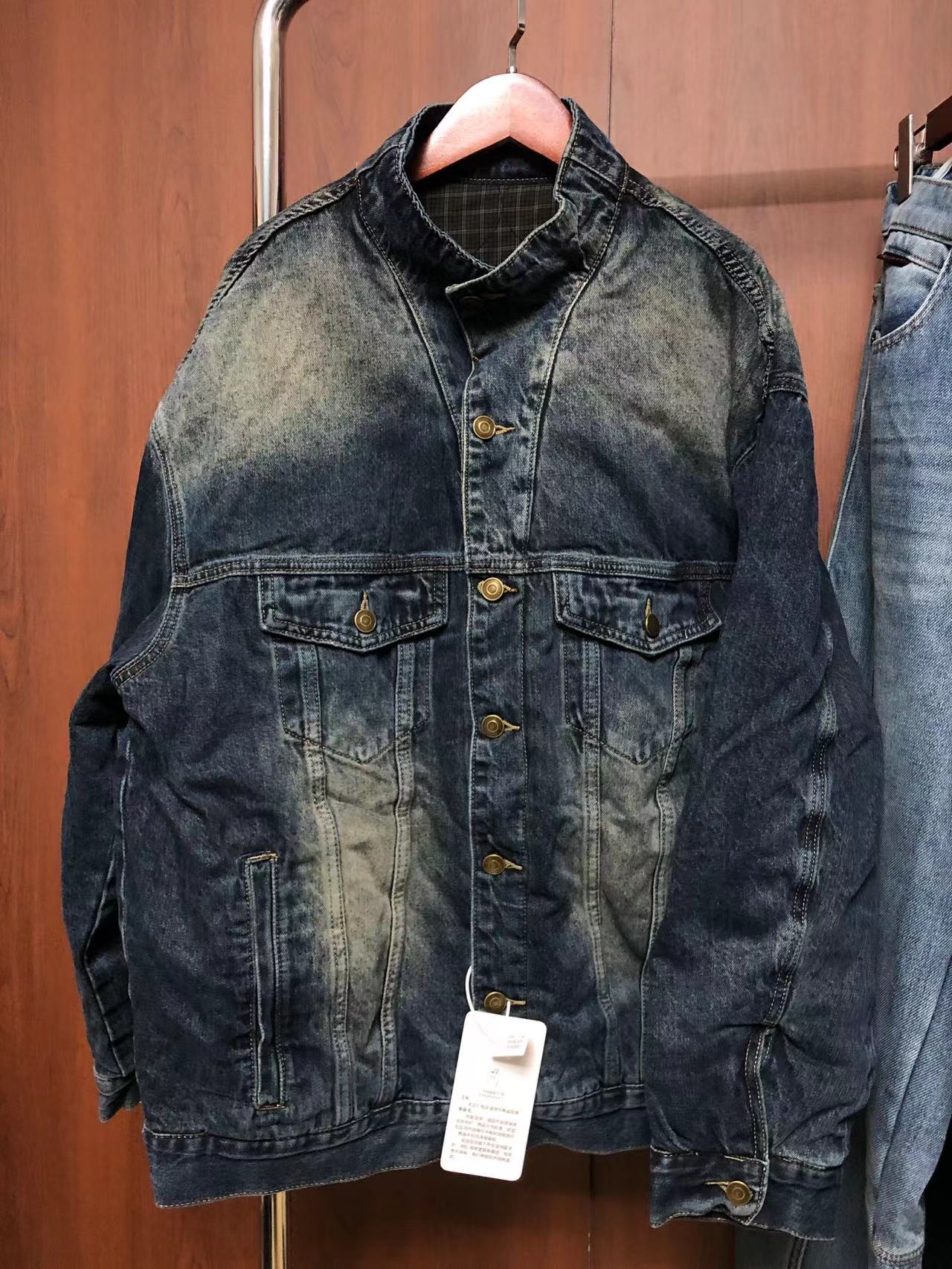 57#JVV冬季新款宽松水洗夹棉牛仔外套（瑕疵现货）