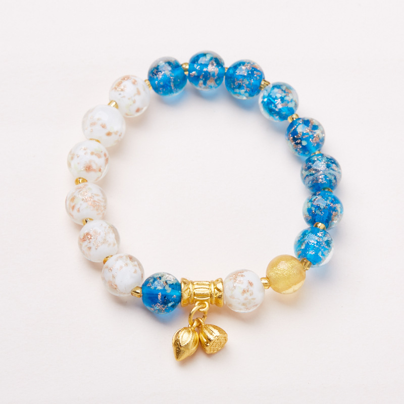 【常乐安康】夜光蓝白琉璃双拼款 153