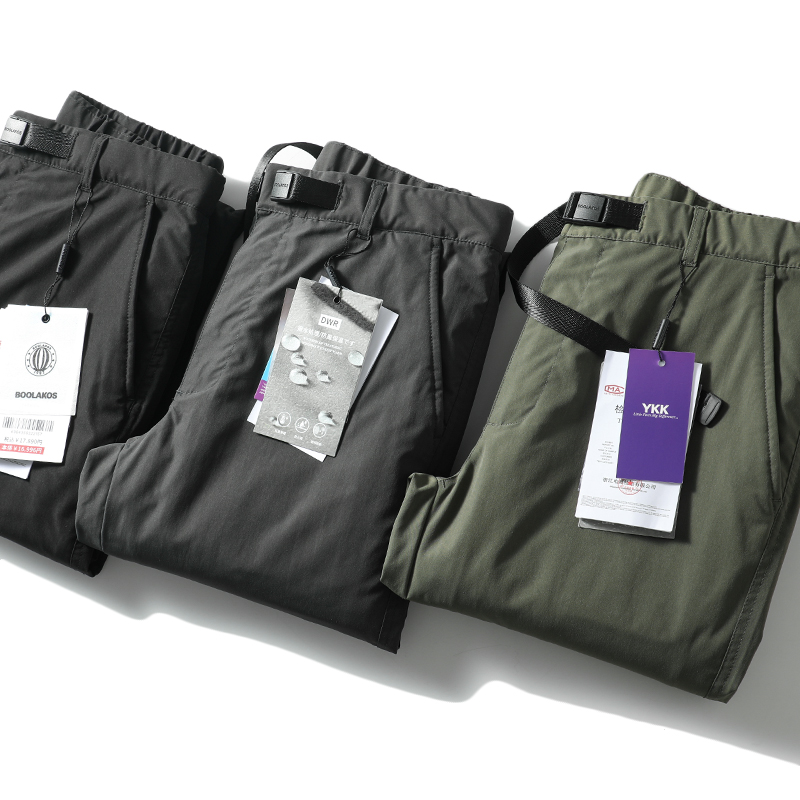 秋冬新款立体剪裁搭扣设计户外加绒加厚男士休闲运动裤V017-717