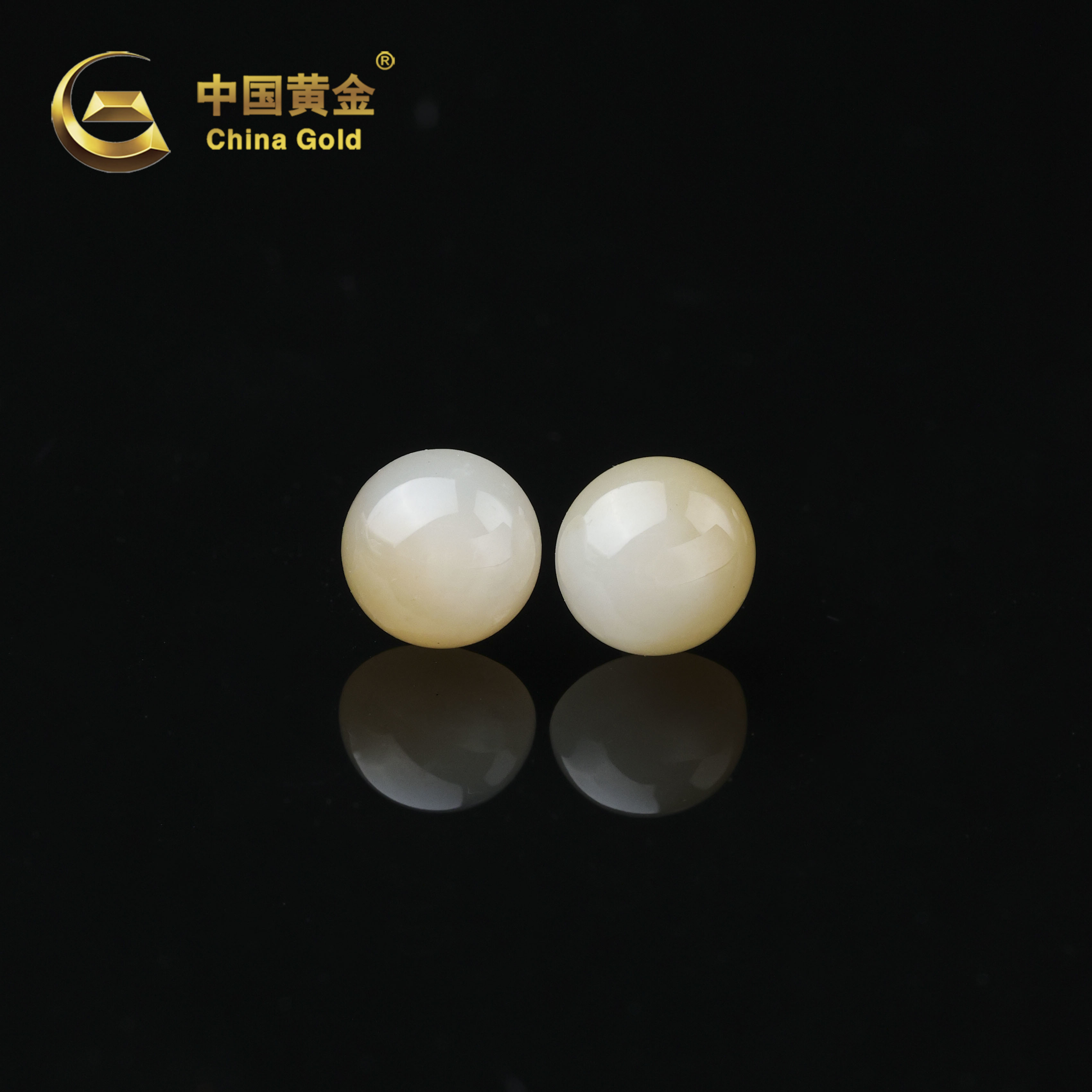  【中国黄金】昭予 | 和田玉*耳饰*18K金镶嵌-R1917-臻