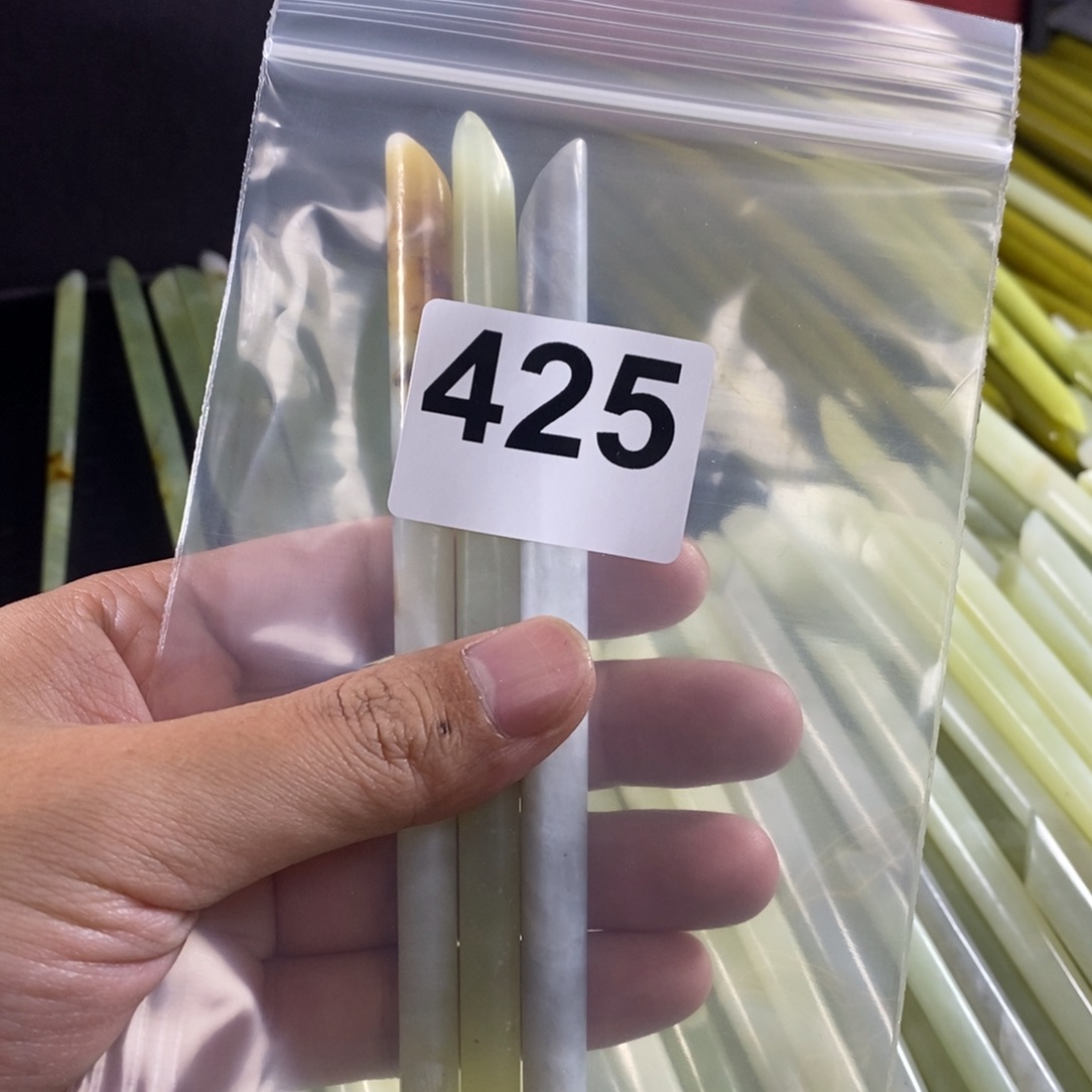 未镶嵌蛇纹石玉发簪箫****˂