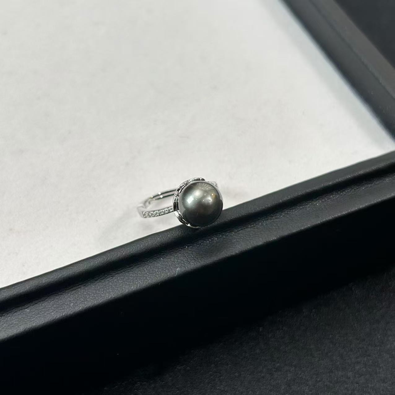 【睿泽鉴宝】S925海水大溪地珍珠戒指多样性发一/有瑕 9-10mm V0238