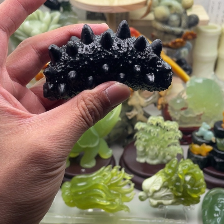 蛇纹石玉未镶嵌四大名玉手把