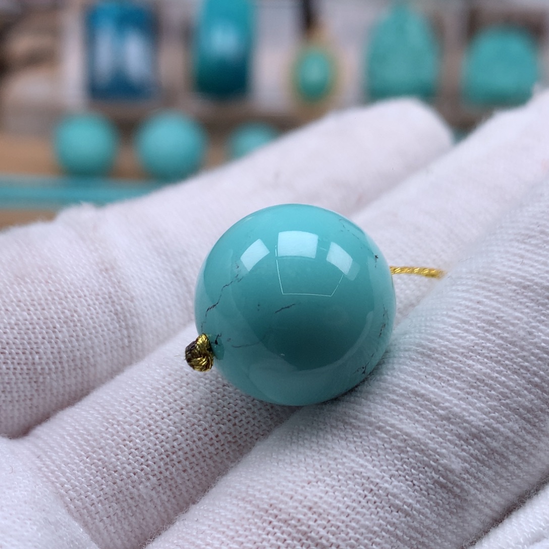 绿松石未镶嵌珠宝奇石直径17mm