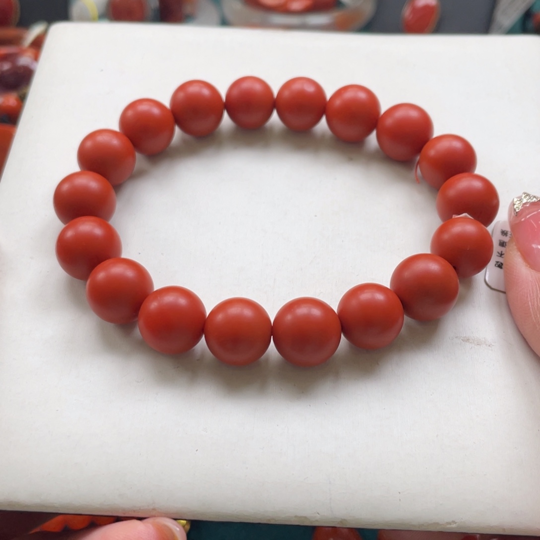 南红玛瑙未镶嵌毕业级保山南红哑光单圈11+mm