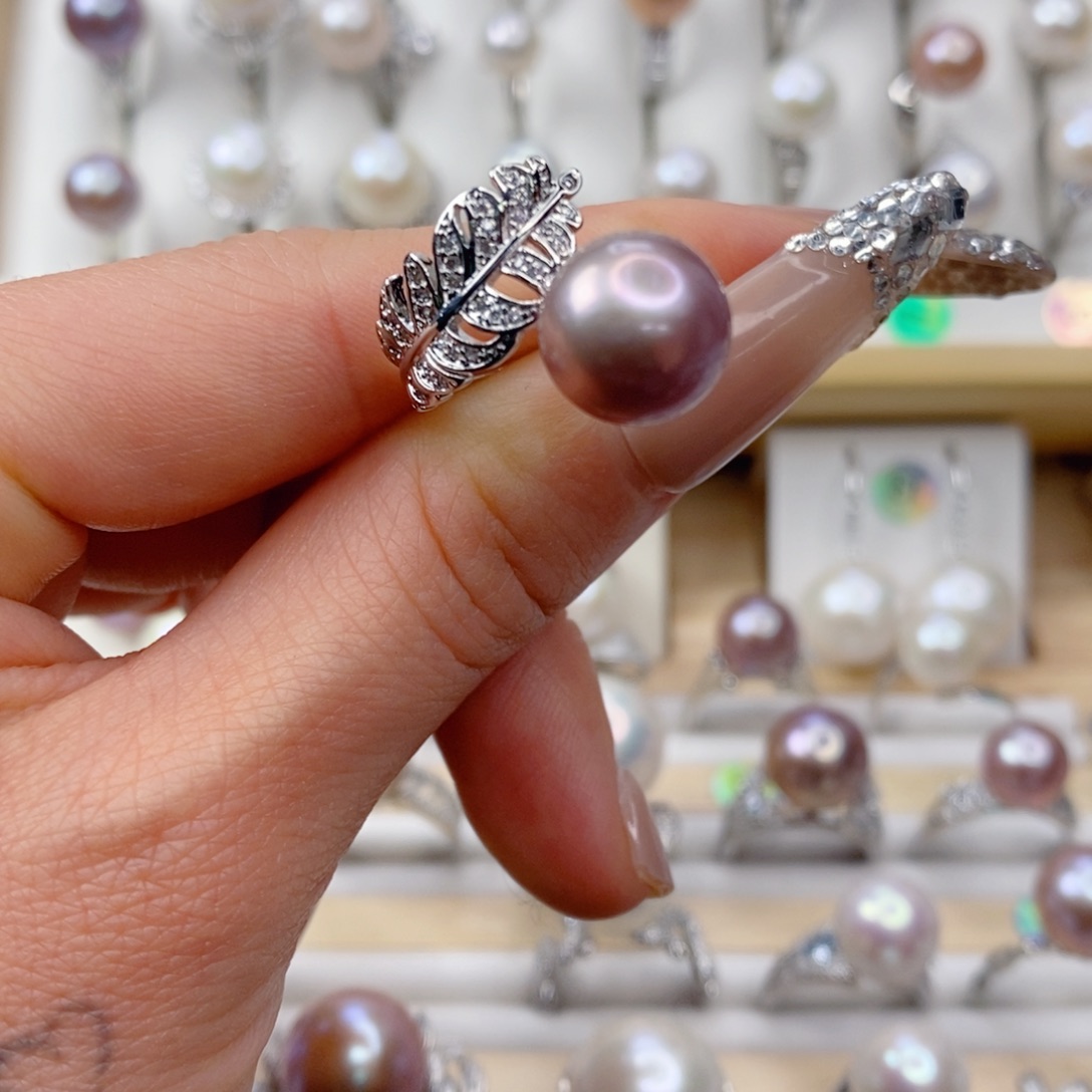 淡水珍珠戒指合金