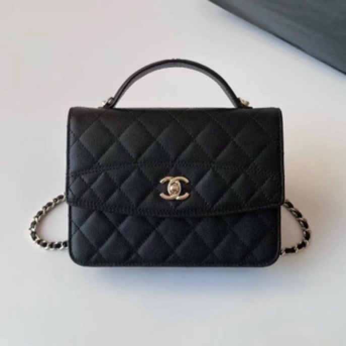 未使用 Chanel/香奈儿 黑金荔枝 三用双肩包 芯