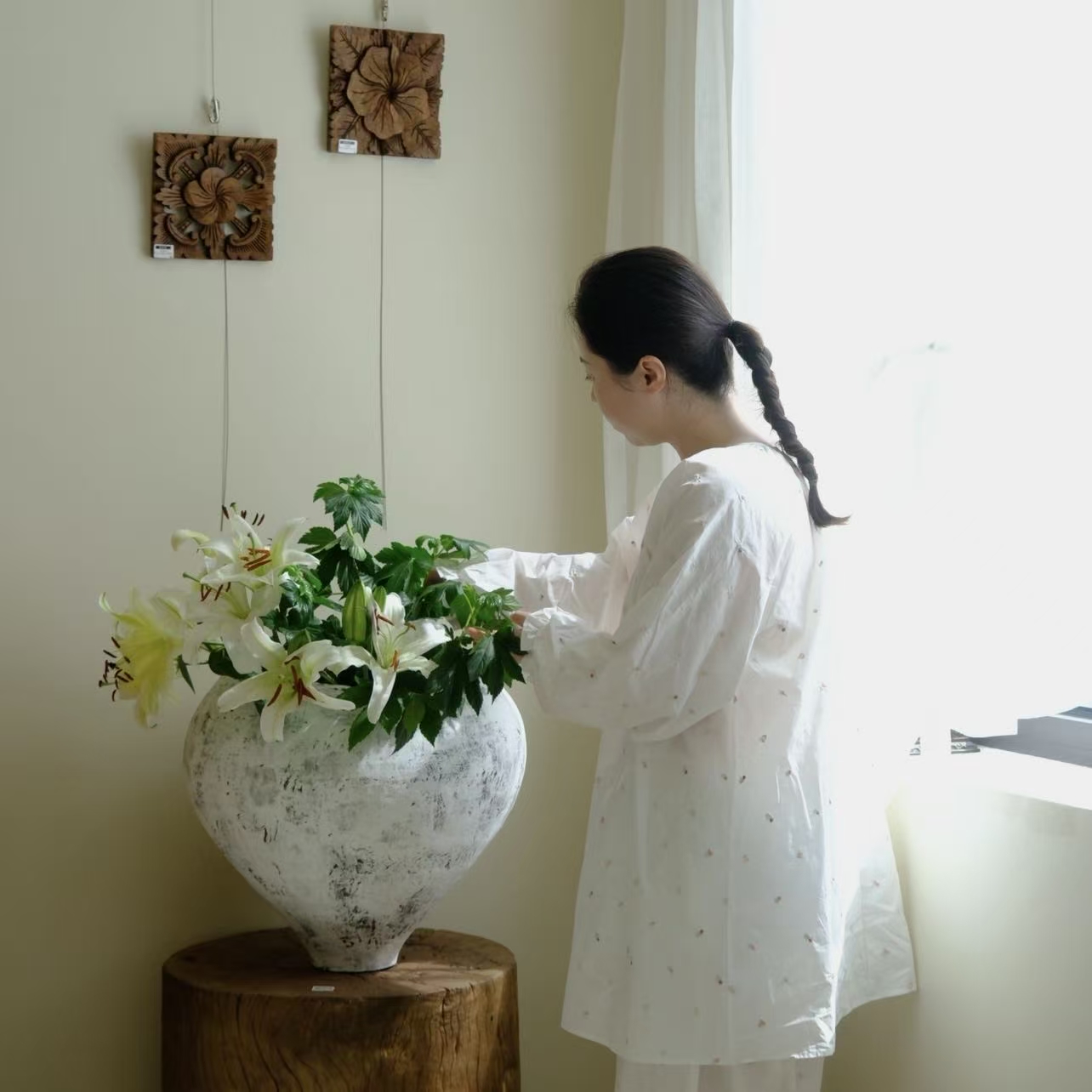 花间事定制刺绣碎花睡衣睡裙  裙长120cm