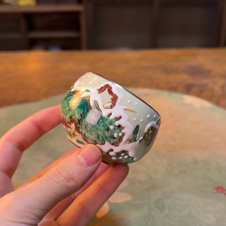 柴烧纯手工手绘陶瓷