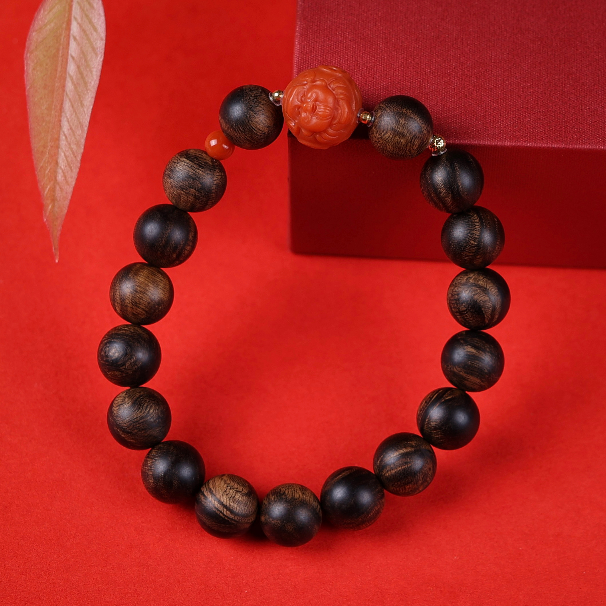 沉香沉水留疤老白棋1.0设计款单圈手串kk