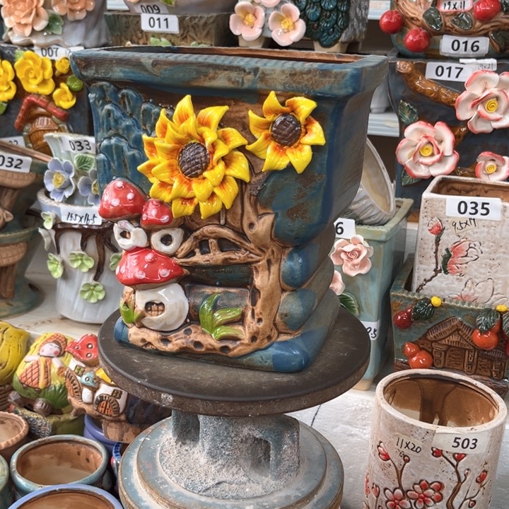 紫砂花盆粗陶材质多肉花盆