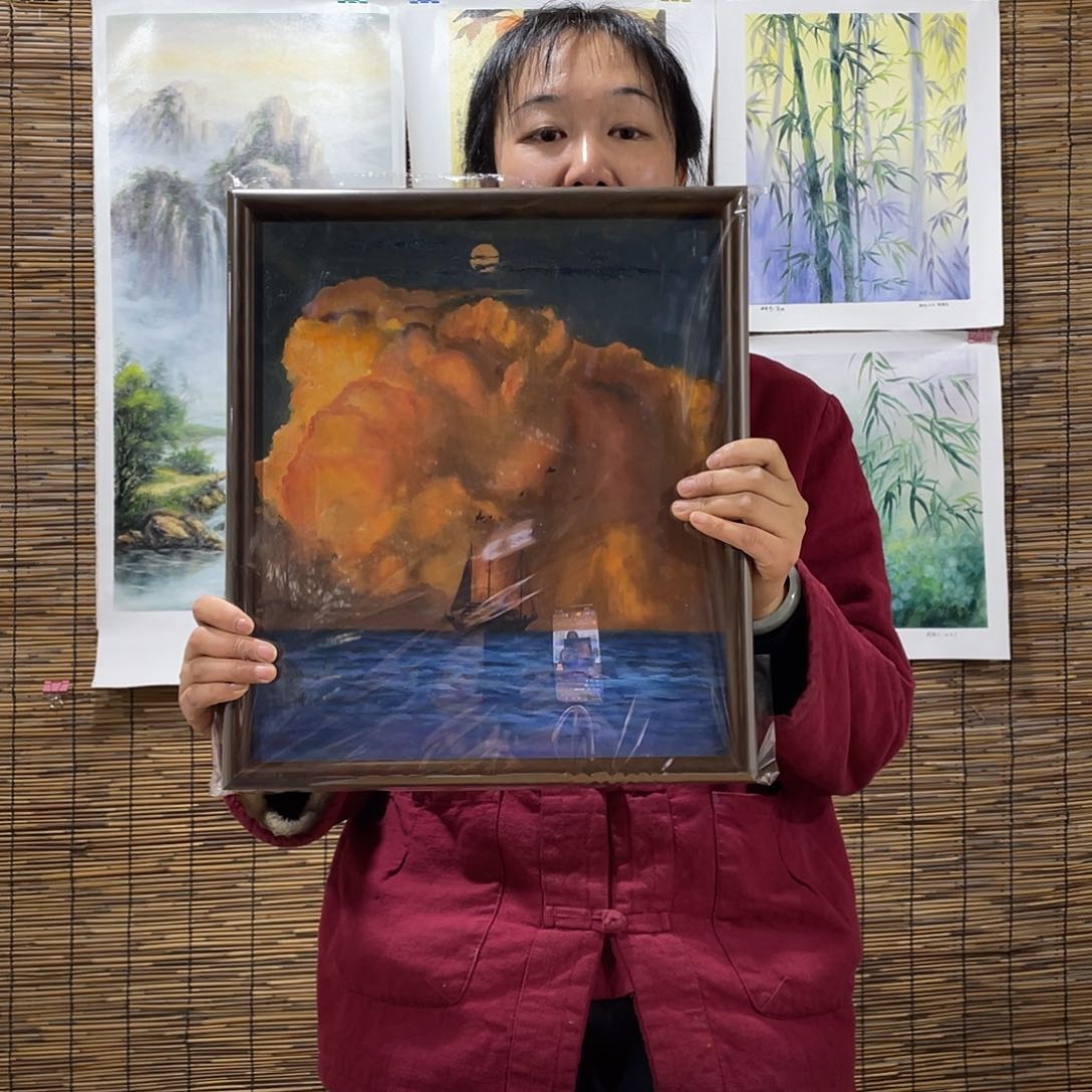 油画薇爽恭喜竞拍