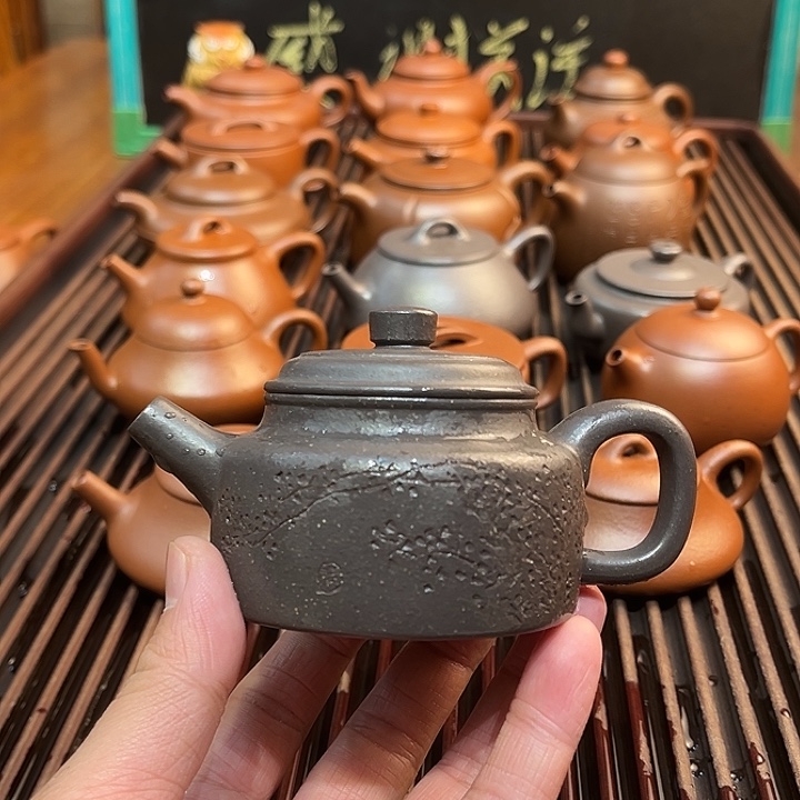 紫砂茶壶大水潭天青德中150cc