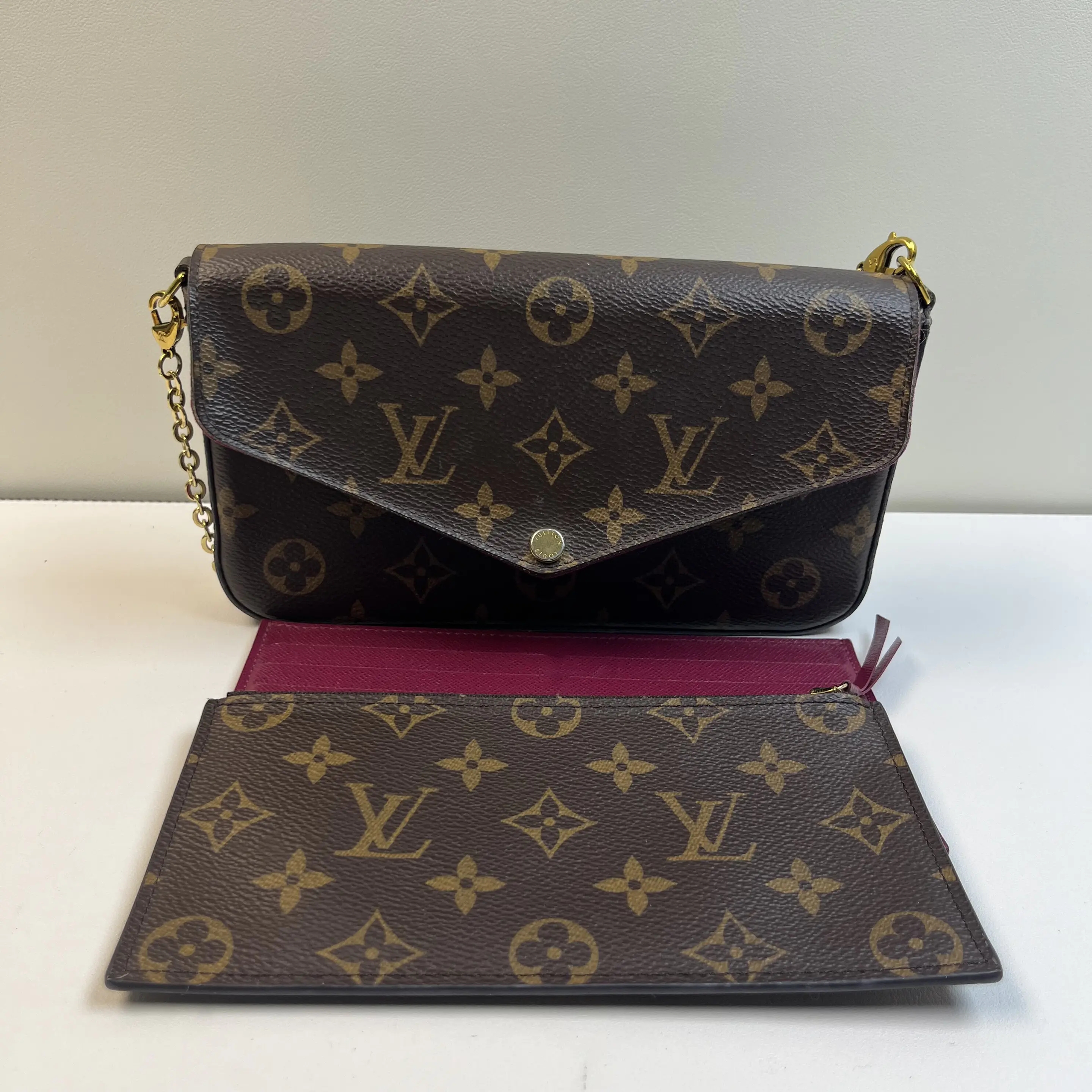 95新 LouisVuitton/路易威登 LV 老花三合一 芯片款  32502
