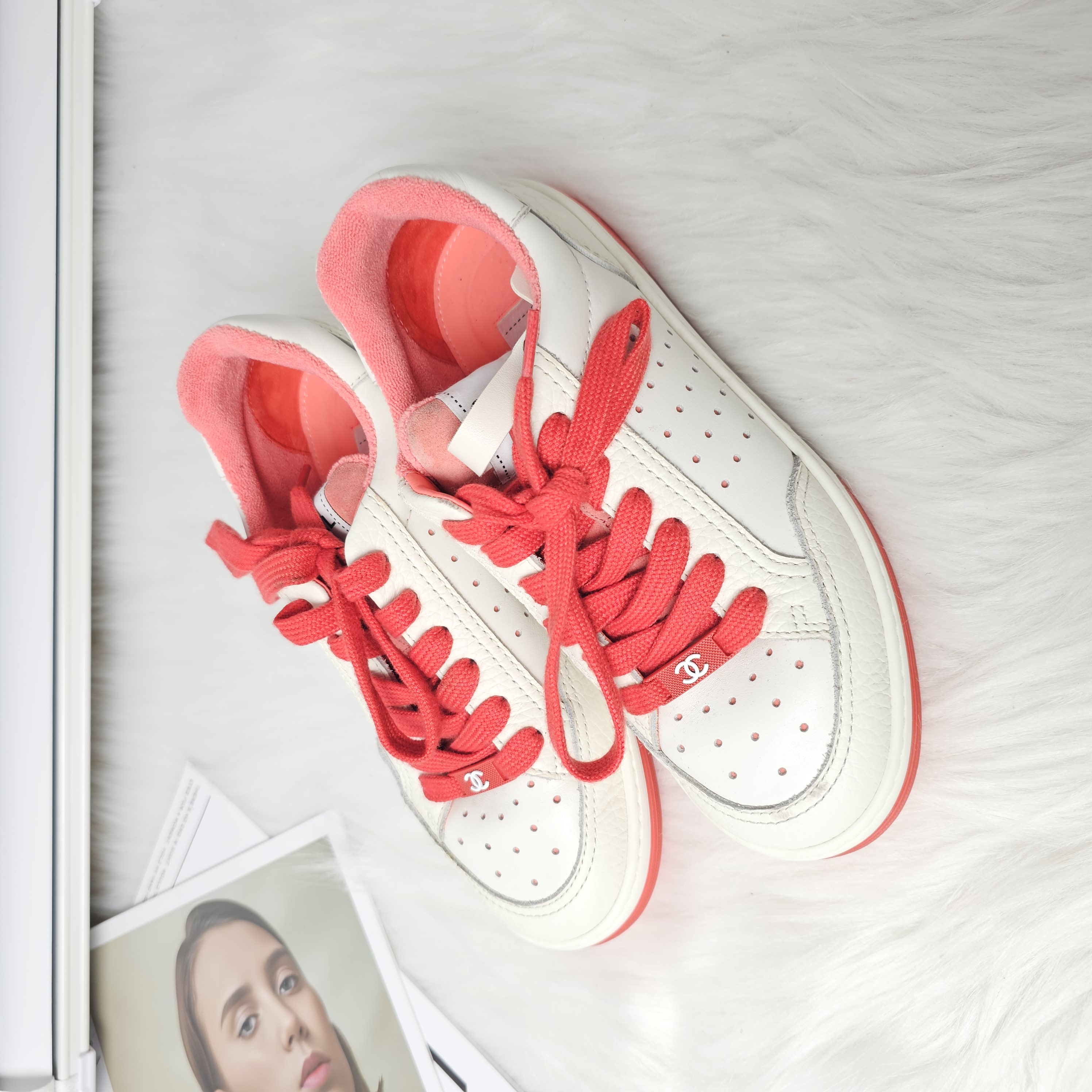 95新 Chanel/香奈儿 系带低帮休闲鞋 36码 公价价格8900 /t20114