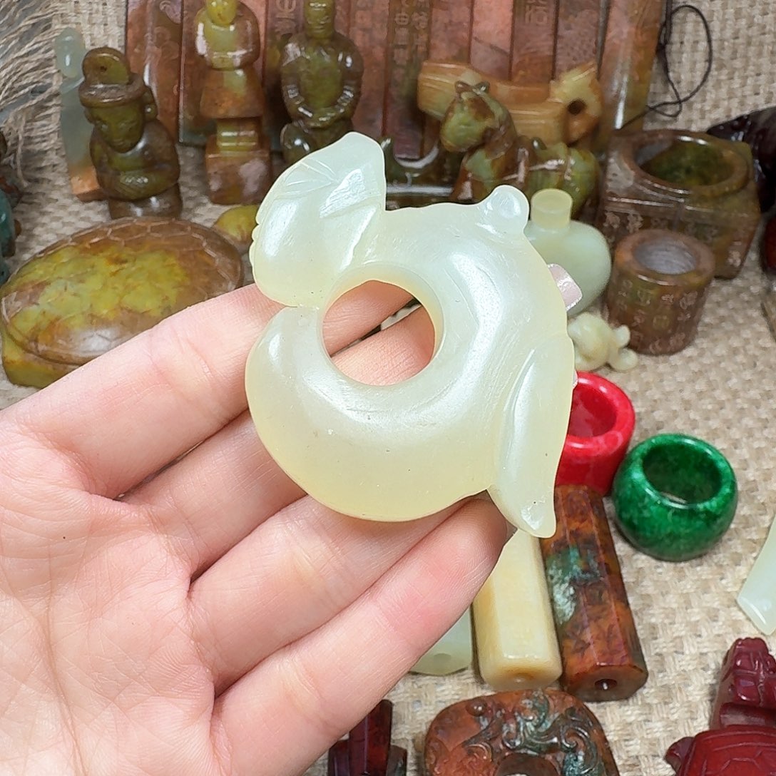 白玉菩提吊坠挂件