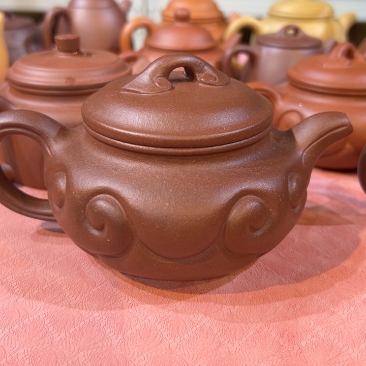 紫砂茶案精工仿古如意300cc