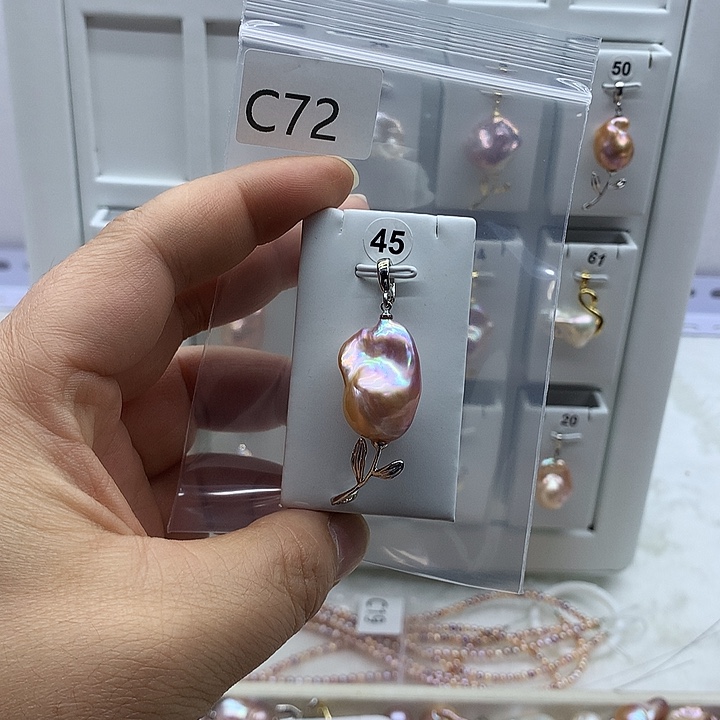 吊坠(不含链)淡水珍珠合金