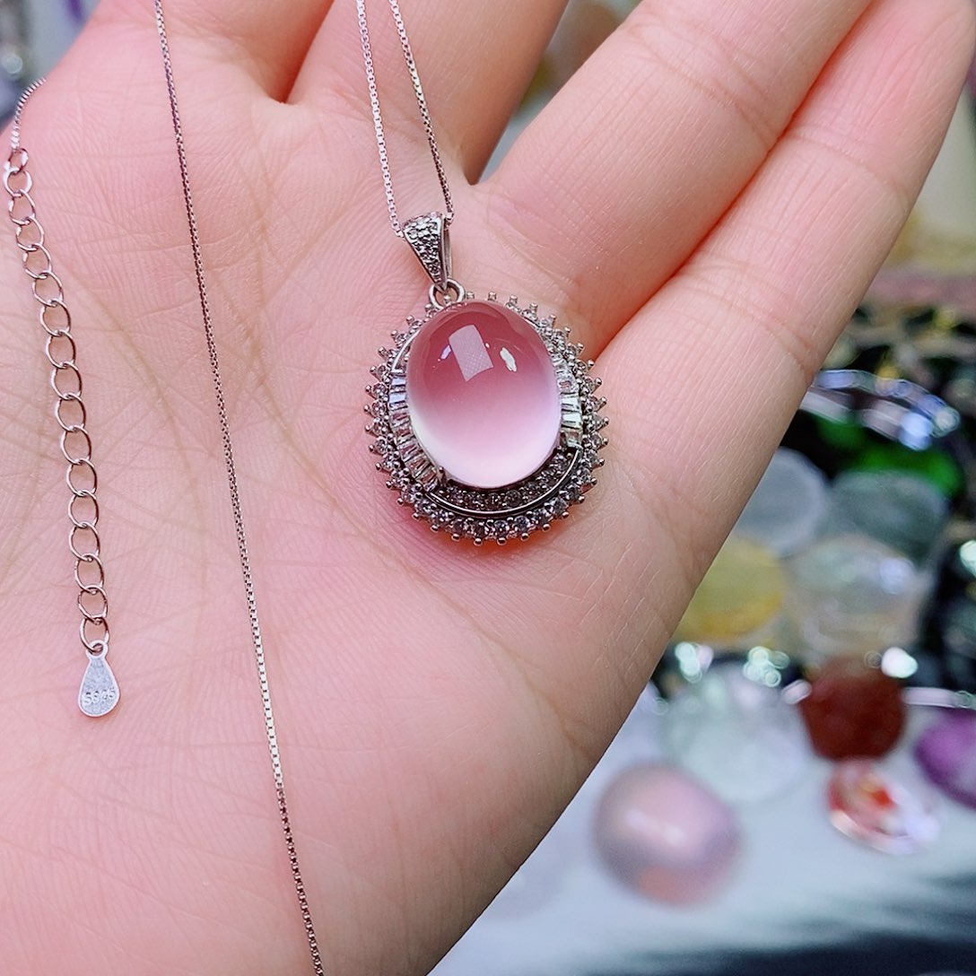 银S925镶嵌吊坠(赠链)水晶