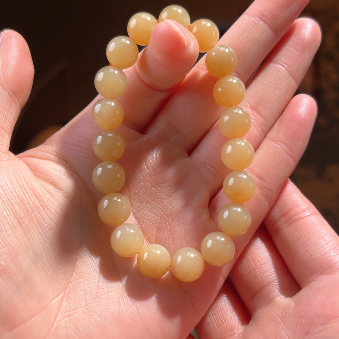 未镶嵌手串和田玉新疆且末满糖10mm1200