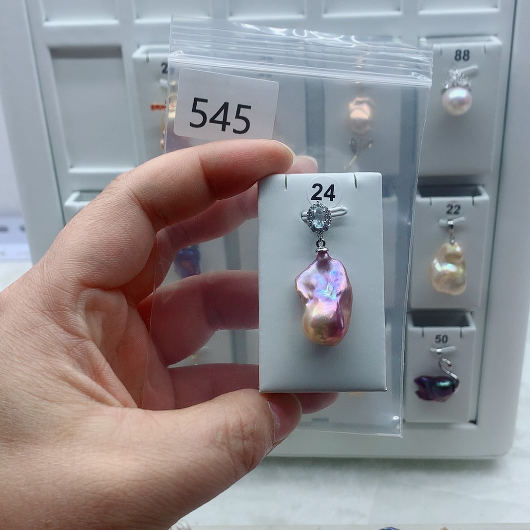 合金淡水珍珠吊坠(不含链)