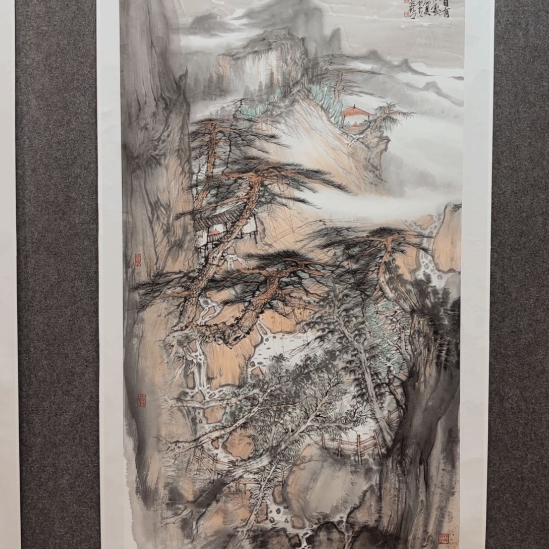 国画钱**鼓唐利中八平尺