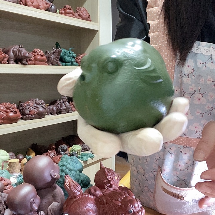 猪***，紫砂茶宠宜兴紫砂鱼