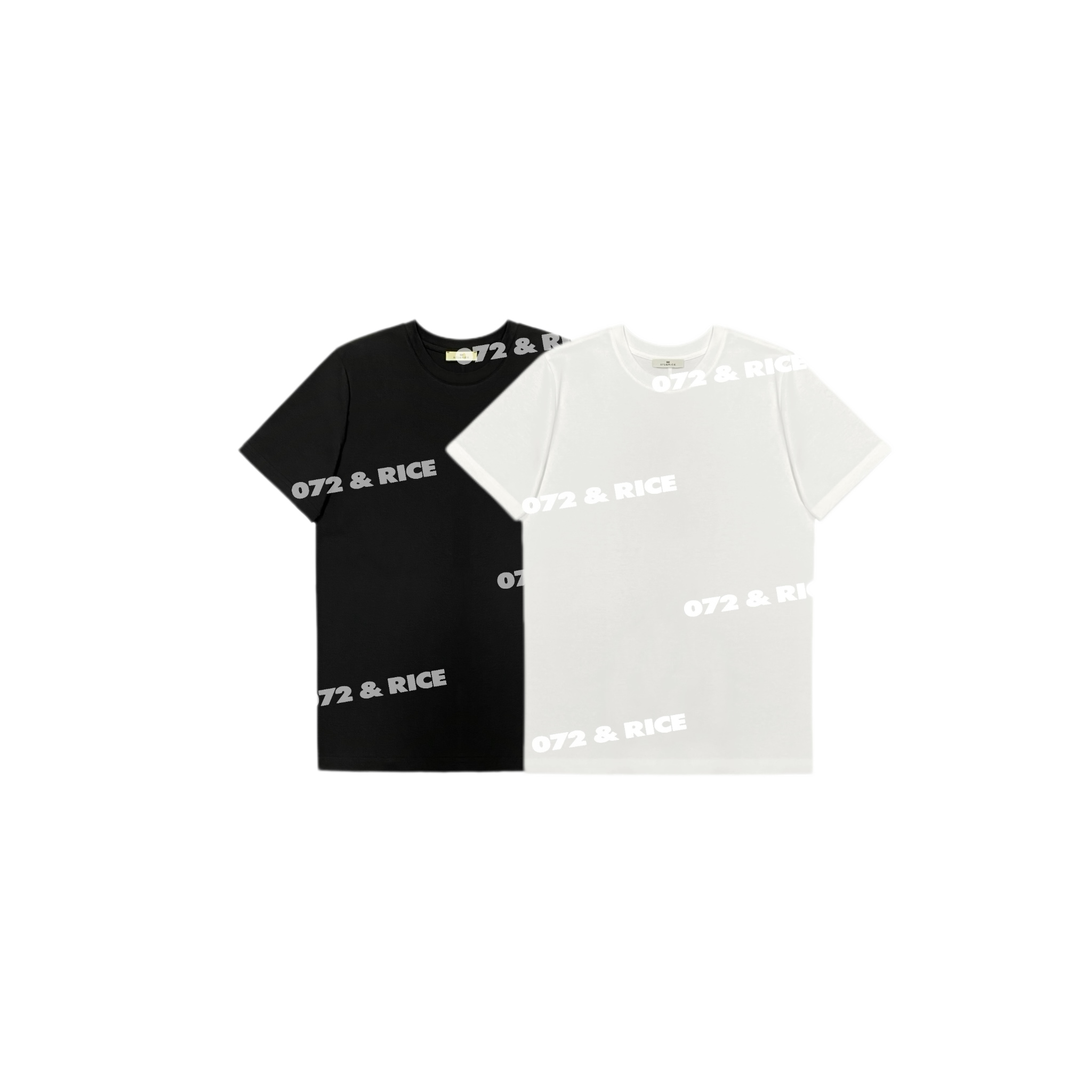 072 & RICE【三白7.0】春季休闲圆领净版短袖T恤 31NB279Z*