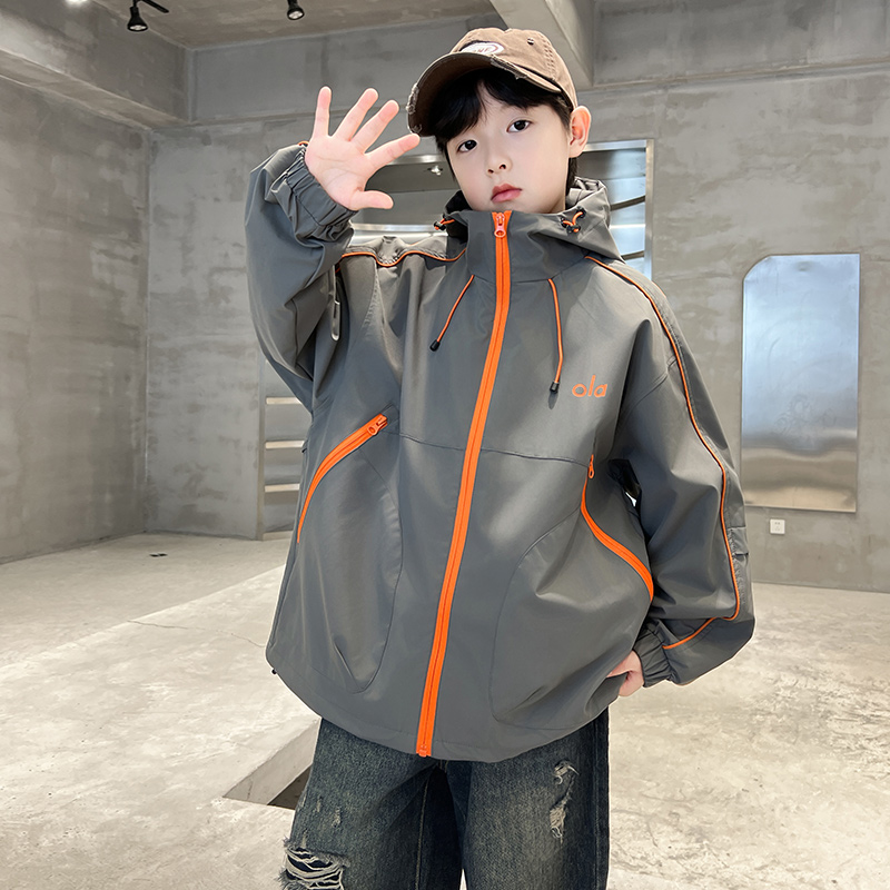 儿童装男童秋装风衣外套2025新款春秋款中大童帅气秋季男孩衣服潮