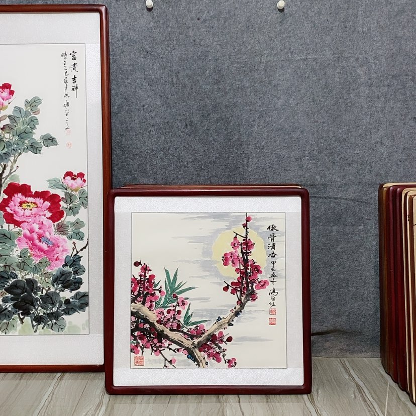 【闪购商品】国画书画作品带框65×65厘米