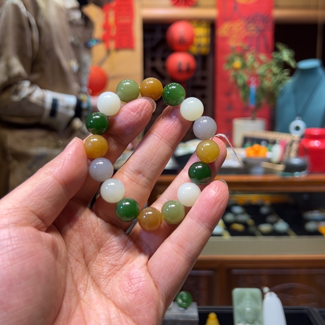 和田玉手链未镶嵌12