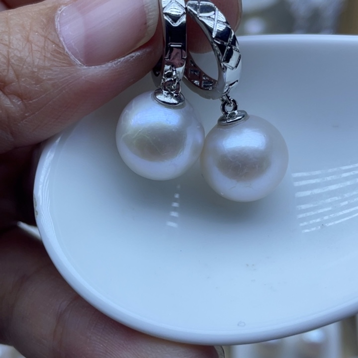 耳饰淡水珍珠银S925镶嵌