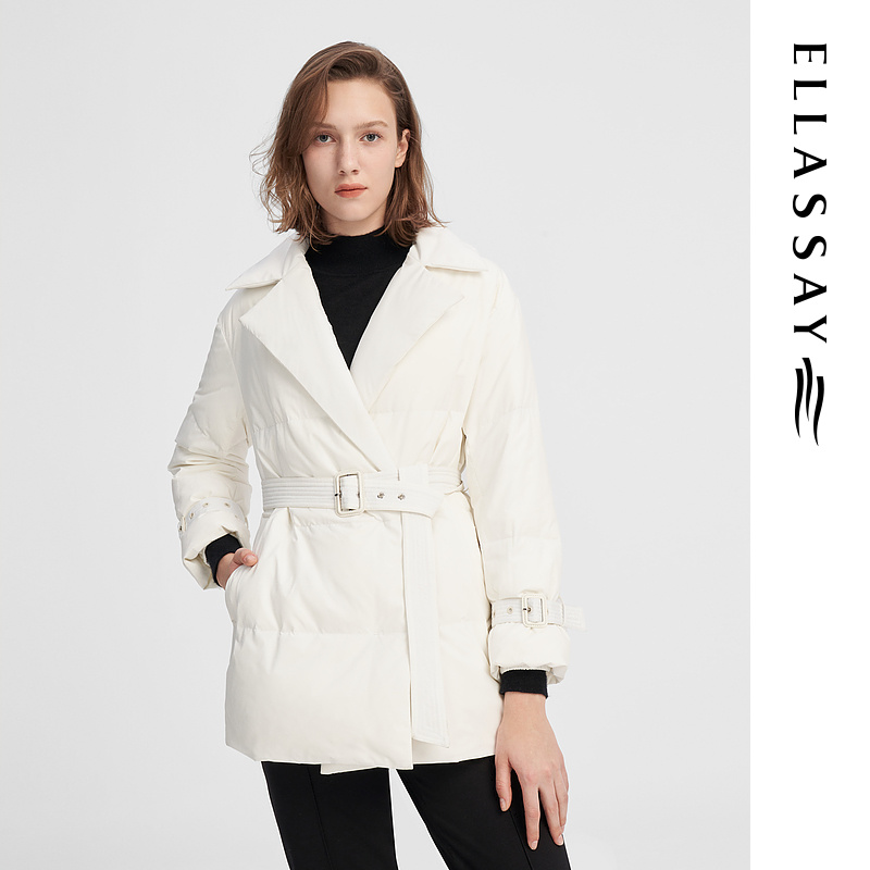 【贤哥专属】ELLASSAY歌力思风衣式羽绒服女EWW343L01400