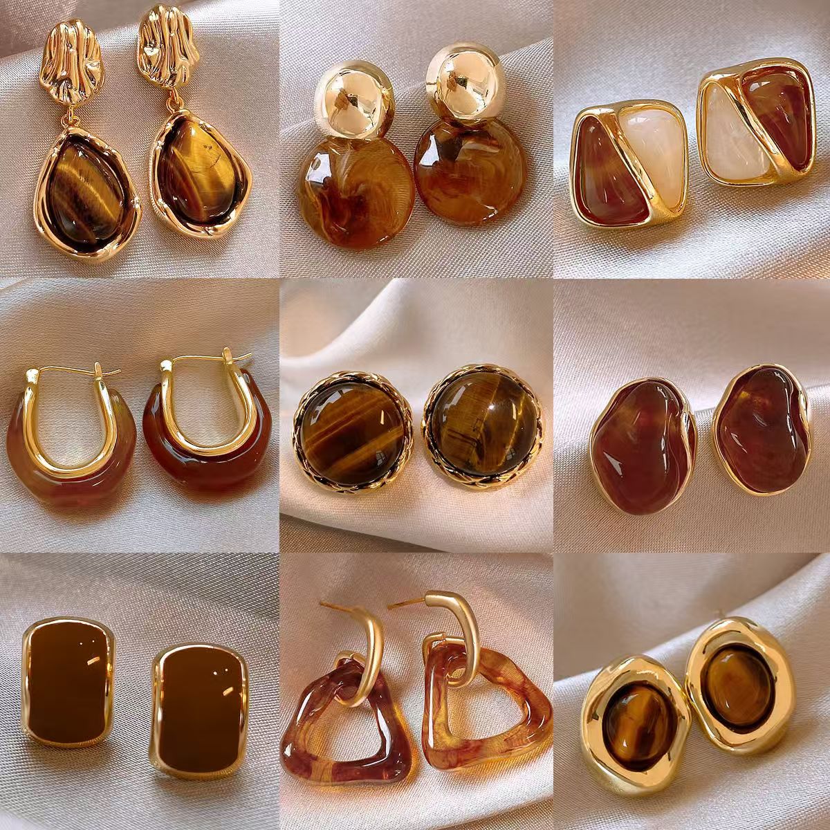 铜合金耳饰 【夏天专属】时尚百搭高级轻奢设计精致甜美超仙耳环